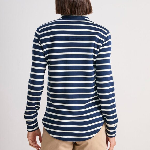 Vineyard Vines Dreamcloth® The Shep Shirt Top Blouse Women Size M Striped - Picture 2 of 14